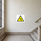 Non-slip stairs caution sticker with yellow triangle and warning icon