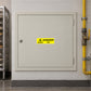 Danger gas warning sticker with yellow background, black exclamation icon, DANGER Gas text