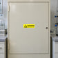 Yellow DANGER Hydrochloric Acid warning sticker with hazard triangle icon