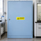 Danger Hydrogen Peroxide warning sticker with yellow triangle hazard symbol