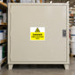 Highly flammable store danger label sticker, yellow with warning triangle and text