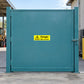 Warning sticker: Danger men at work, yellow triangle with exclamation mark