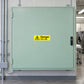Danger 240 volts warning sticker with lightning bolt icon on yellow label