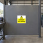 Danger arc welding sticker with yellow warning triangle and “DANGER Arc welding” text