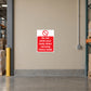 Warning sticker, red do-not symbol: 'Do not twist your body when carrying heavy loads'
