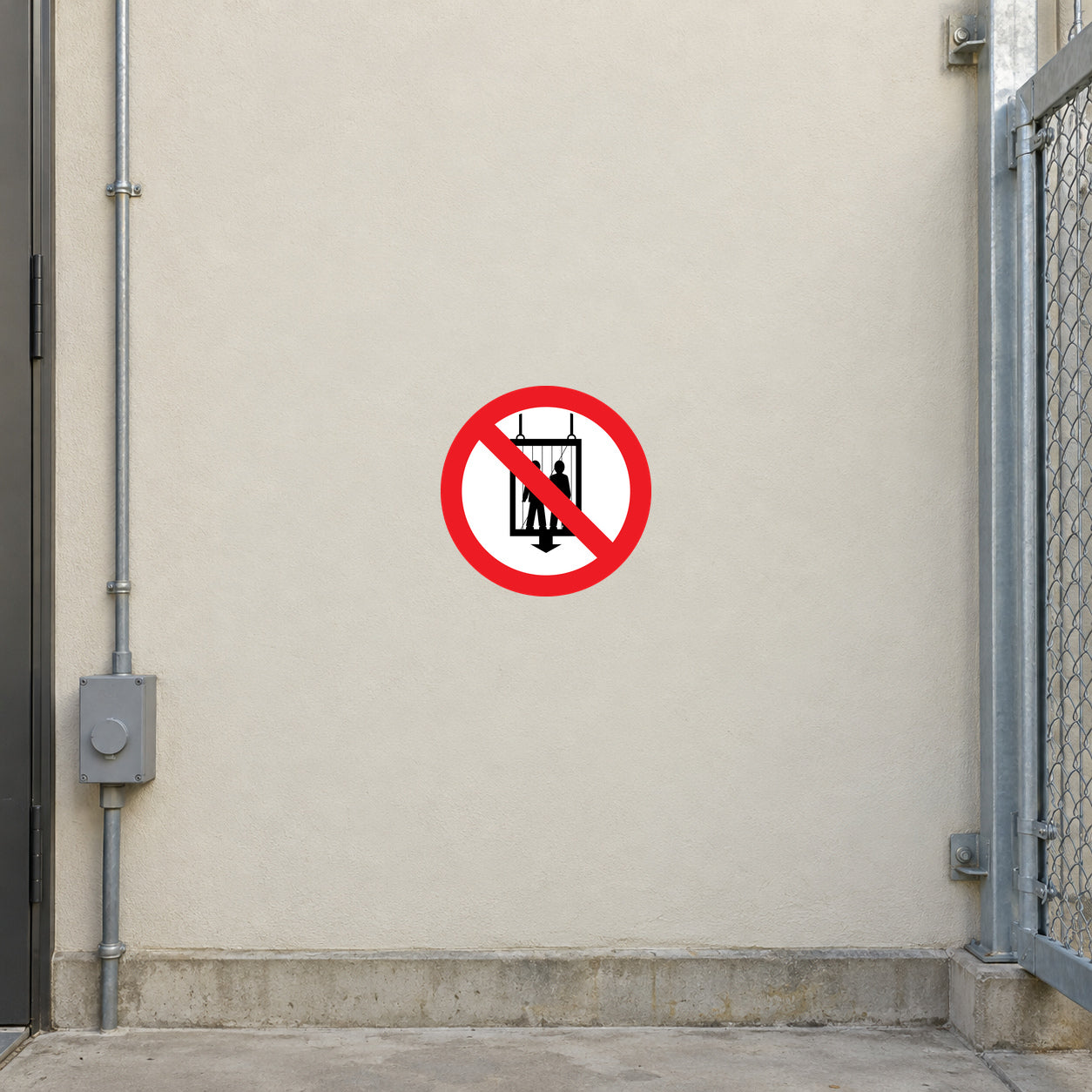 Do Not Ride sticker with red prohibition sign over rider icon
