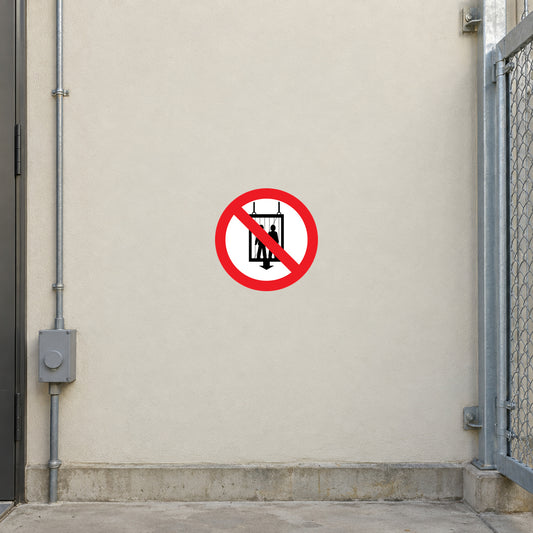 Do Not Ride sticker with red prohibition sign over rider icon
