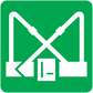 Emergency stairs up sticker with white icon on green background