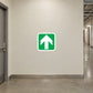Green square up-arrow sticker