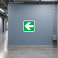 Left arrow sticker in a green rounded square with a white arrow