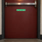 Push Bar to Open sticker beside a commercial exit-door panic bar