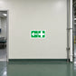 Green directional arrow sticker with left and right arrows