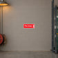 Red fire hose label sticker with white hose icon and Fire hose text