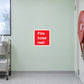Fire hose reel text sticker, red rounded-square with white “Fire hose reel” text