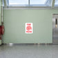 Fire hose here sticker with red circular hose symbol and FIRE HOSE text