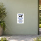 White square parking sign sticker for Chesapeake Bay Retriever owner-only parking