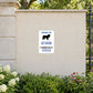 White square sticker: Parking for Keeshond owners only