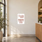 CHocolate Addict Parking Only Sticker applied to a cream cafe entrance wall
