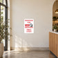 White sticker with red 'RESERVED FOR BEER DRINKERS ONLY' text