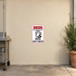 Red and white square beer mug quote sticker: 'DRINK DON'T DRIVE'