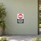 Do Not Enter warning sticker with dog bite and beware message