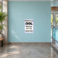 Square pool welcome wall sticker with bold POOL text and small notice lines
