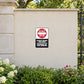 Do Not Enter warning sticker with “Never mind the dog” and “Beware of the owner”