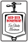 Beer tap sign sticker with 'USED BEER DEPARTMENT' and 'Two Snake Maximum' text