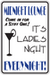 Rectangular lounge sign sticker with 'Midnight Lounge' and 'Every night!' text