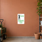 White square parking-only golfer sign sticker with golfer silhouette