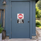 Door warning sticker: 'DO NOT ENTER' and 'I DON'T DIAL 911' text