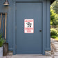 Architect parking only sticker, red-bordered sign with icon and clear text