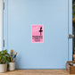 Fun Sign Sticker applied to a pale blue creative workshop cabinet