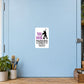 Parking only sign sticker with dancer silhouette and bold text