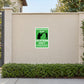 Green reserved for hunters only sign sticker with black hunting silhouette
