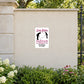 Square fun sign sticker with golf silhouettes and “Parking Only” text