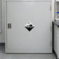 Corrosive hazardous safety sign sticker, diamond shape with CORROSIVE text