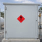 Highly flammable safety sign sticker: red diamond with flame icon and text