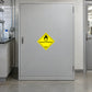 Hazardous safety sign sticker with organic peroxide symbol