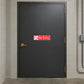 No entry safety sign sticker, red and white symbol with “No Entry” text