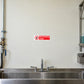 Safety sign sticker: 'Not drinking water' with crossed-out water icon
