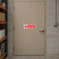 No safety sign sticker with red circle slash and text: No unauthorized persons allowed.