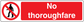 No thoroughfare safety sign sticker, red with crossed-out walking figure
