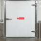No safety sign sticker with red circle slash and text: no unauthorized persons allowed