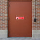 Safety sign sticker: No admittance to unauthorized personnel, red prohibition