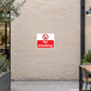 No Smoking sign sticker with cigarette icon and red No Smoking label