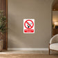 No smoking sign sticker: red slash cigarette icon, 'Please do not smoke'.