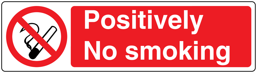 No Smoking sign sticker with crossed cigarette and 'No smoking' text