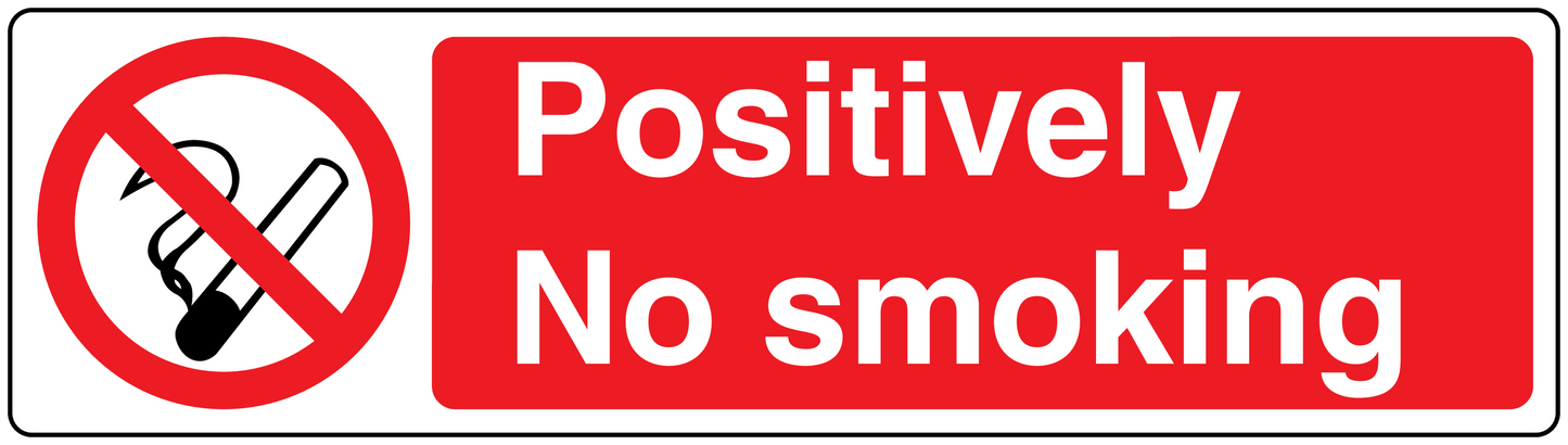 No Smoking sign sticker with crossed cigarette and 'No smoking' text