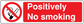 No Smoking sign sticker with crossed cigarette and 'No smoking' text
